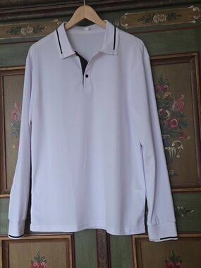 NEW Casual Golf Wear Men's Fashion Long Sleeve Polo Shirt -  Size XL